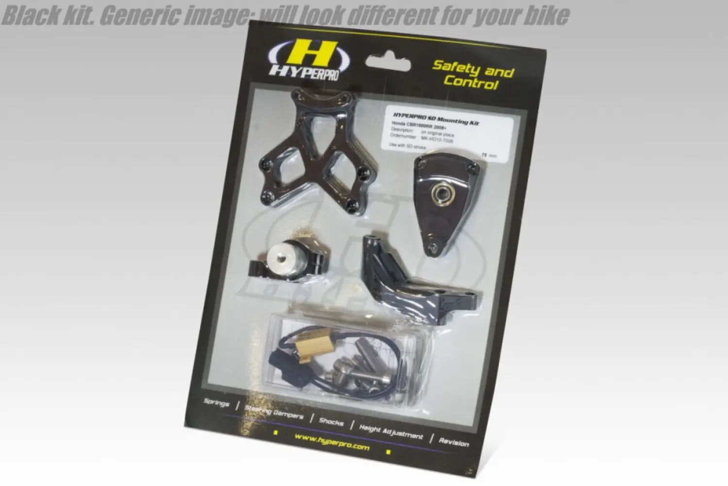 HYPERPRO - SD MOUNT. KIT BLACK CF MOTO 80 - 04140794
