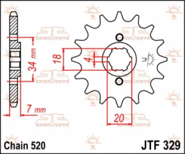 JT SPROCKETS - SPROCKET FRONT 13T 520 - 12120572