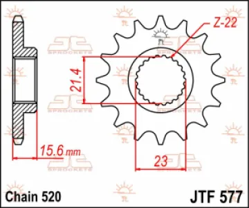 JT SPROCKETS - SPROCKET FRONT 14T 520 - 12120598
