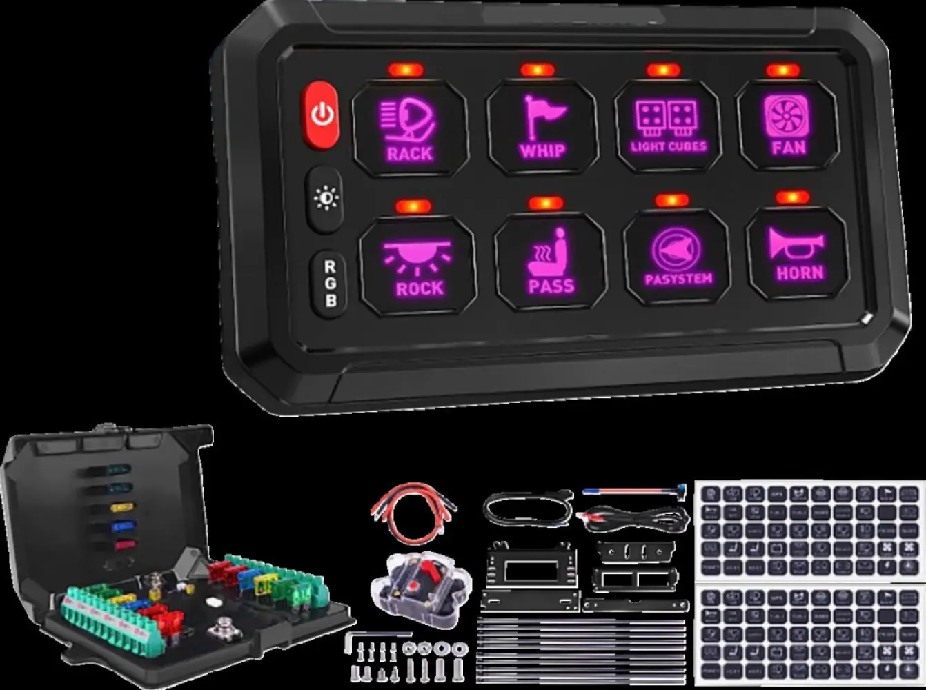 MOOSE OFFROAD HARD-PARTS - UNIVERSAL GANG SWITCH 8 PANEL  - 06160434