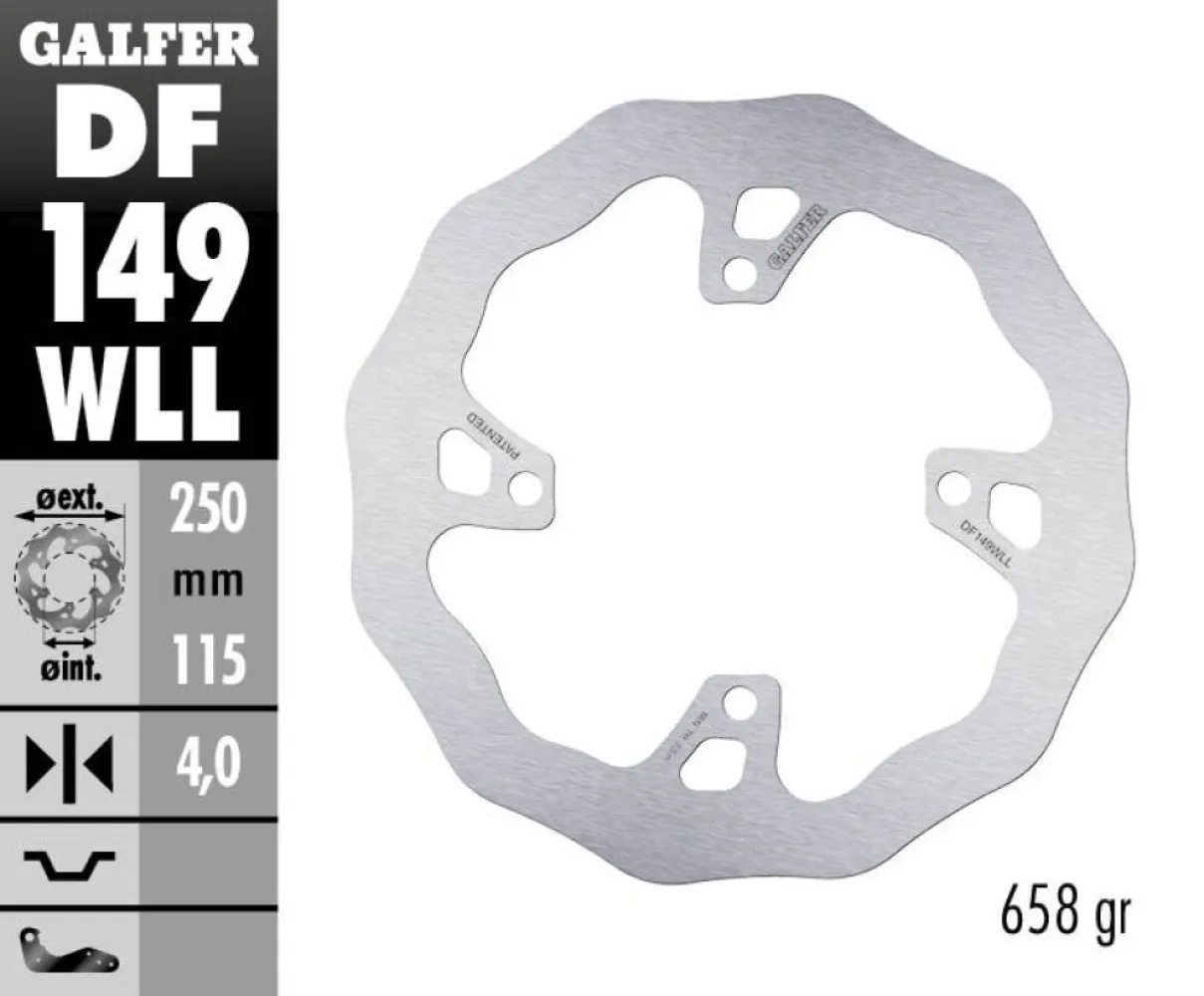 GALFER - BRAKE DISC FIXED WAVE SOLID - 17111716