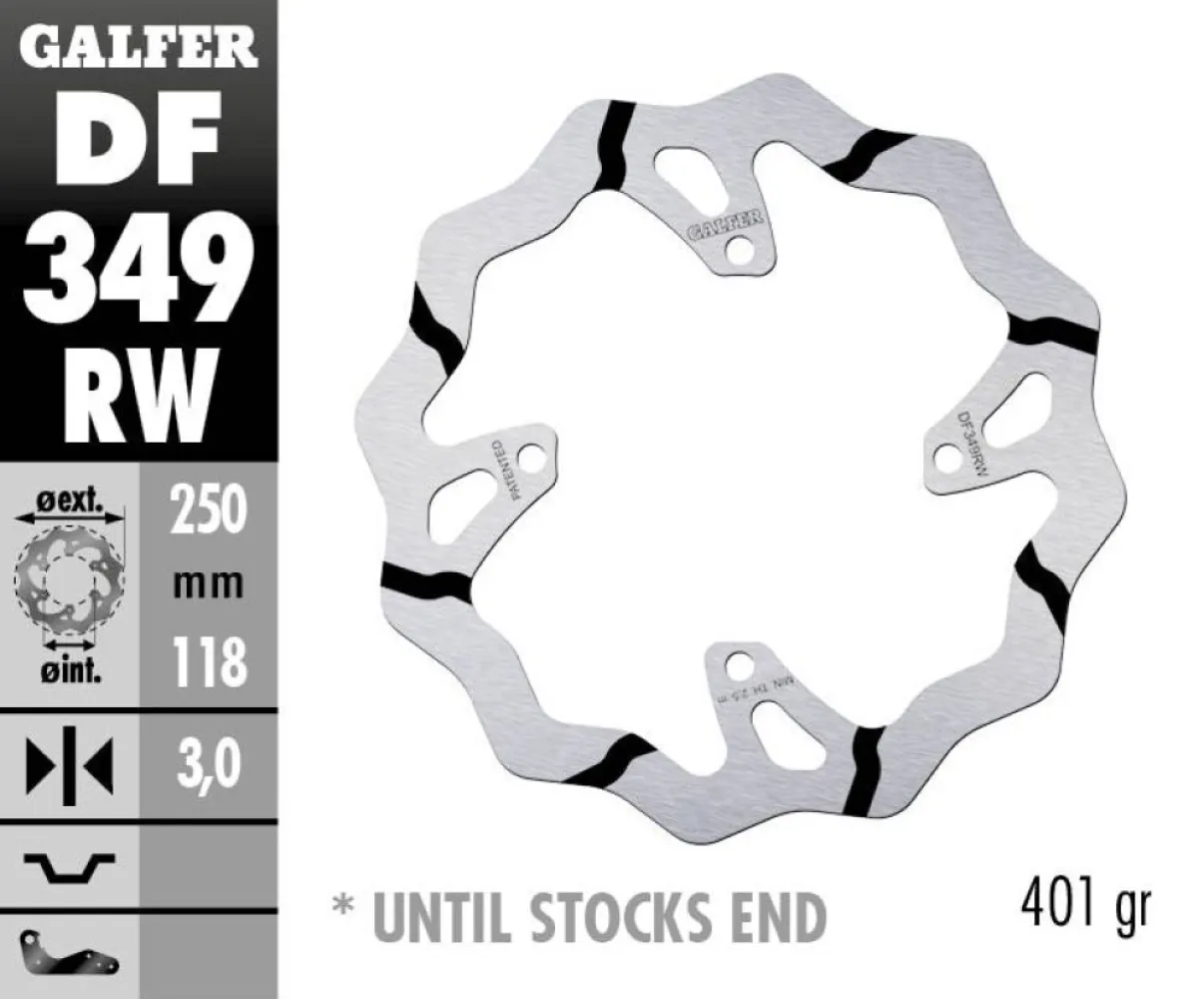 GALFER - BRAKE DISC FIXED WAVE GROOVED - 17111731