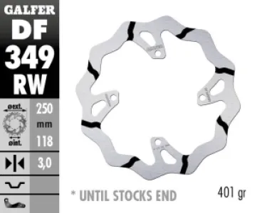 GALFER - BRAKE DISC FIXED WAVE GROOVED - 17111731
