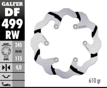 GALFER - BRAKE DISC FIXED WAVE GROOVED - 17111741