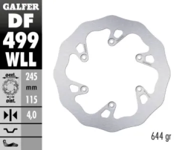 GALFER - BRAKE DISC FIXED WAVE SOLID - 17111742
