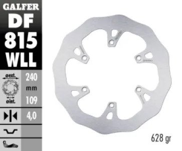 GALFER - BRAKE DISC FIXED WAVE SOLID - 17111768