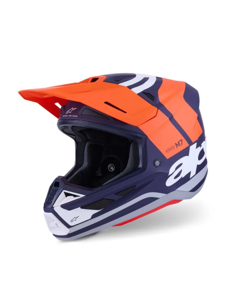 ALPINESTARS(MX) - HELMET SM7 CORE ORAN/BLUE XS - 01109081