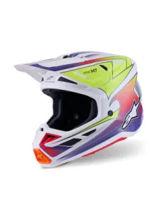 ALPINESTARS(MX) - HELMET SM7 FUSE WHT/YL/PU M - 01109089