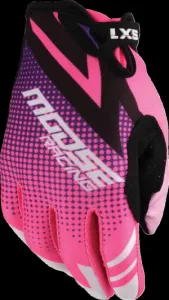 MOOSE OFFROAD SOFT-GOODS - GLOVE YOUTH SX1 PINK/PURPLE LG - 33321905