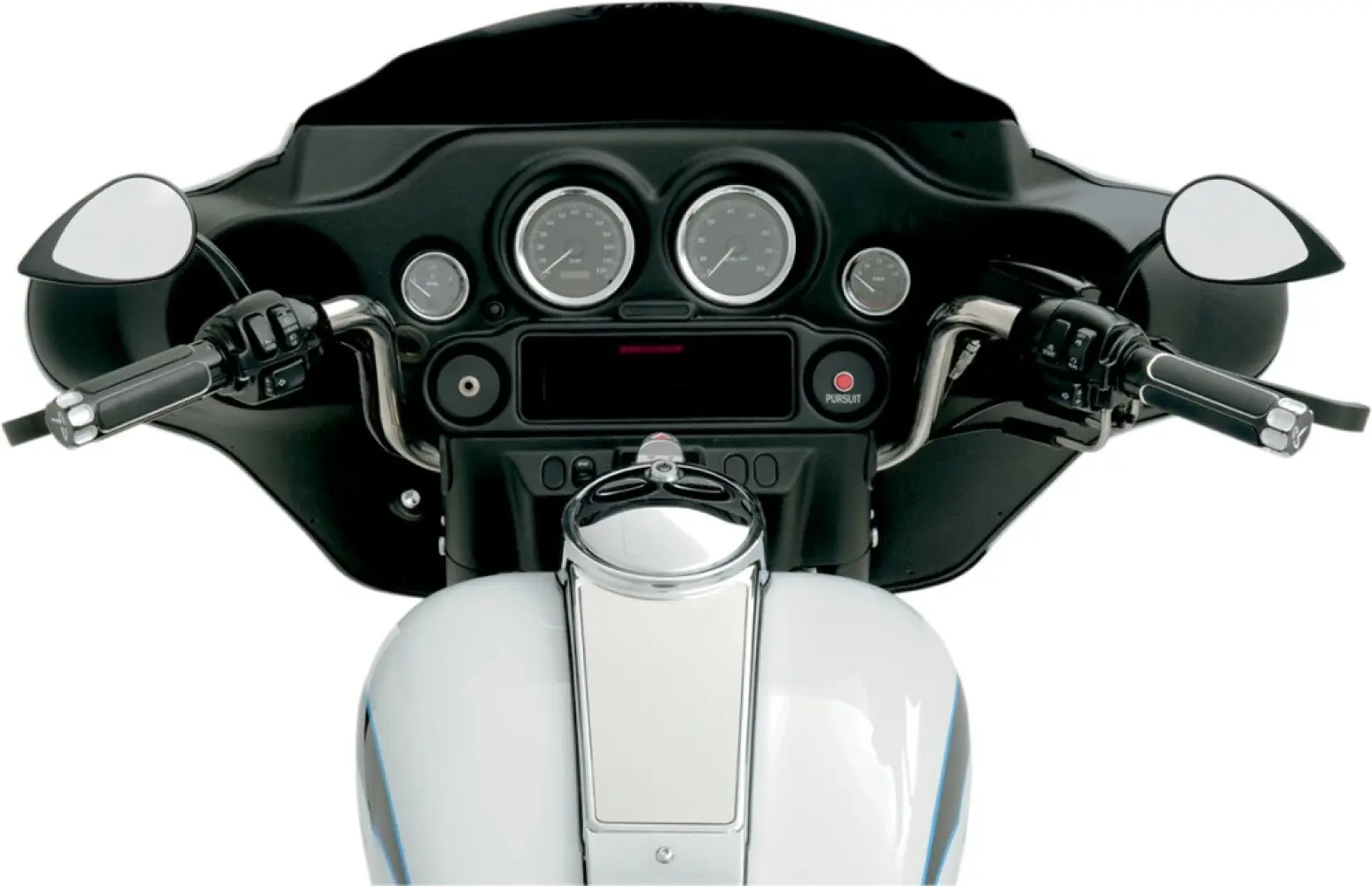 DRAG SPECIALTIES - MIRROR T-DROP BLK L. STM - 06400389