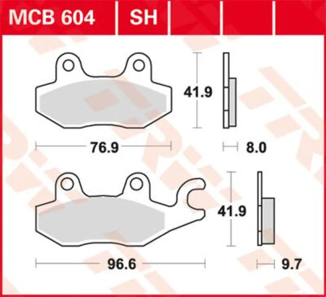 TRW - BRAKE PAD TRW MCB604 - 17200158