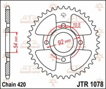 JT SPROCKETS - SPROCKET REAR 47T 420 - 12100394