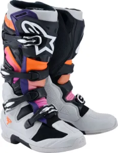 ALPINESTARS(MX) - BOOT TECH 7 BLK/LT GY/ORG FL/M - 34103413