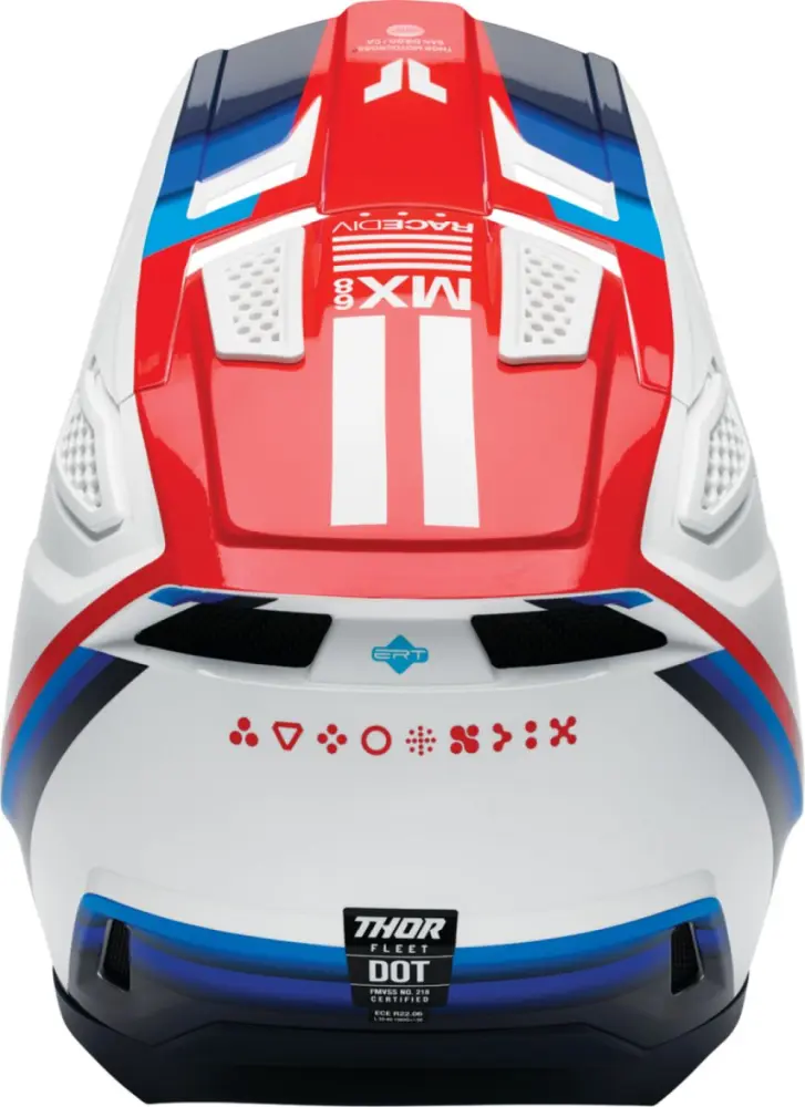 THOR - HELMET FLEET DEFY WH/RD/BL MD - 01109443