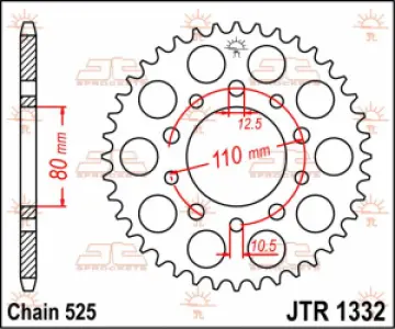 JT SPROCKETS - SPROCKET REAR 46T 525 - 12100410