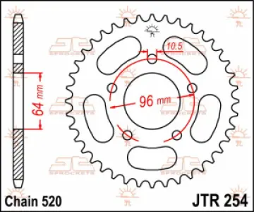 JT SPROCKETS - SPROCKET REAR 37T 520 - 12100428