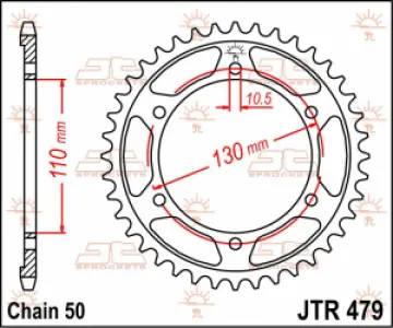 JT SPROCKETS - SPROCKET REAR 38T 530 - 12100678