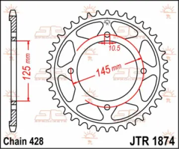 JT SPROCKETS - SPROCKET REAR 56T 428 - 12101059