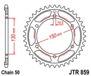 JT SPROCKETS - SPROCKET REAR 38T 530 BLK - 12101705