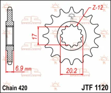 JT SPROCKETS - SPROCKET FRONT 13T 420 - 12120533