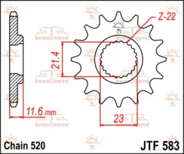 JT SPROCKETS - SPROCKET FRONT 14T 520 - 12120790