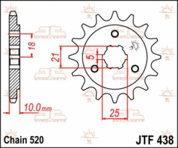 JT SPROCKETS - SPROCKET FRONT 15T 520 - 12120591