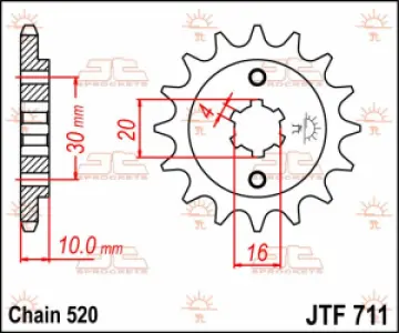 JT SPROCKETS - SPROCKET FRONT 13T 520 - 12120602