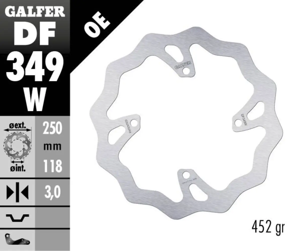GALFER - BRAKE DISC FIXED WAVE - 17111732