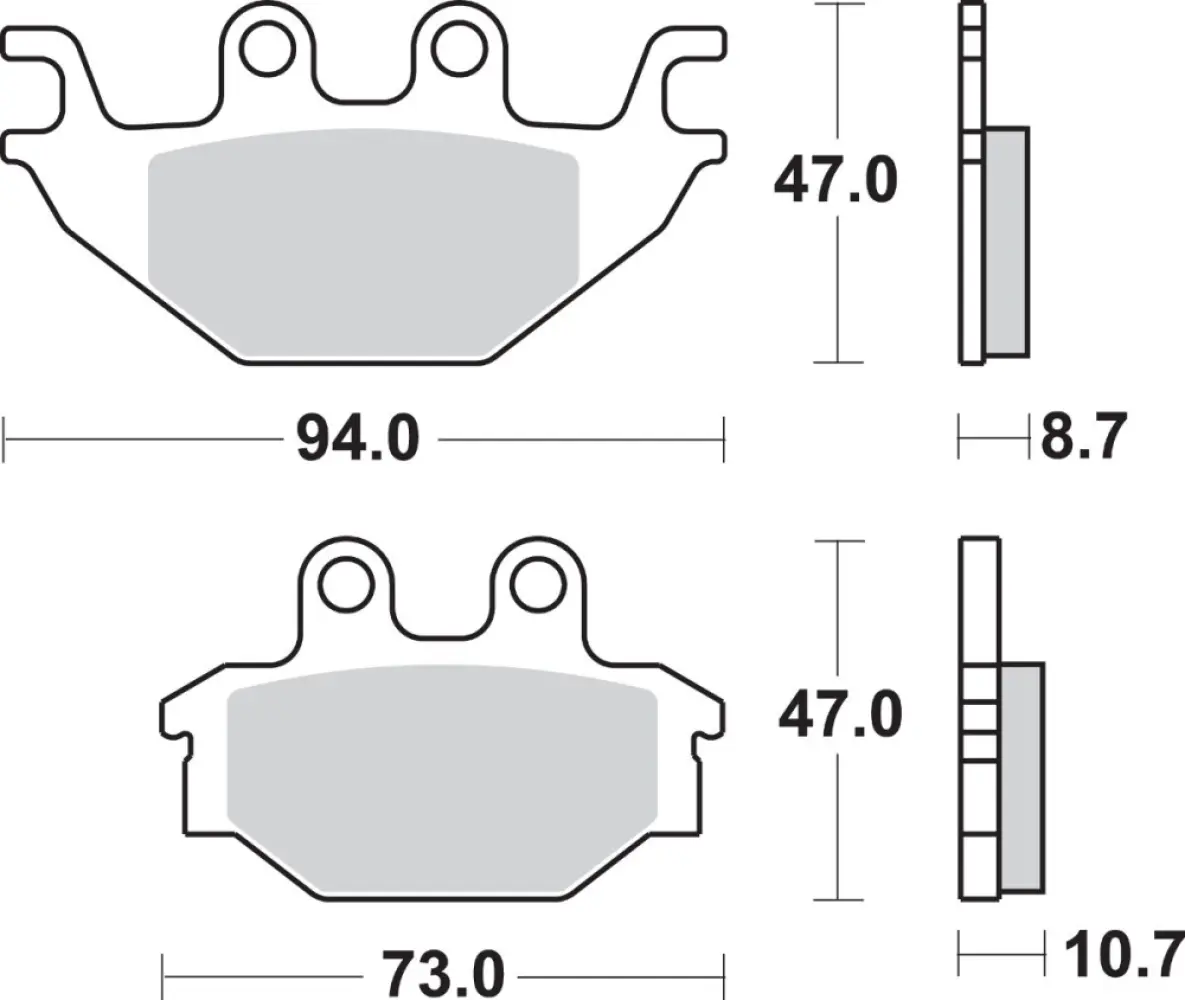 SBS - BRAKE PAD SINT/CAR OFF - 17211637