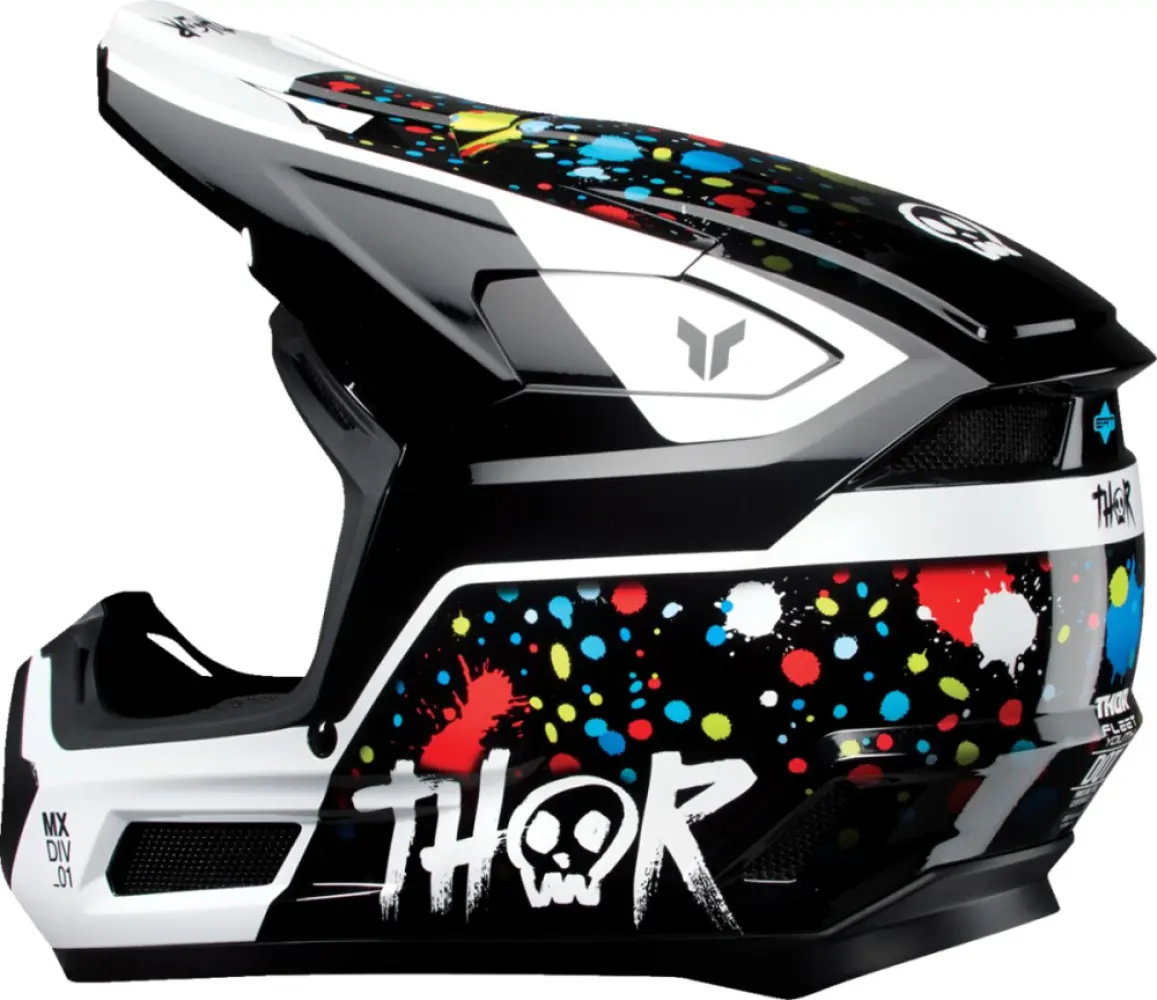 THOR - HELMET FLEET YTH SPLAT BLACK S - 01111765