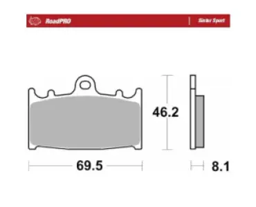 MOTO-MASTER - BRAKE PAD SINTER SPORT REAR - 17213675