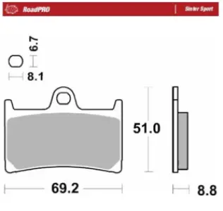 MOTO-MASTER - BRAKE PAD SINTER SPORT REAR - 17213676