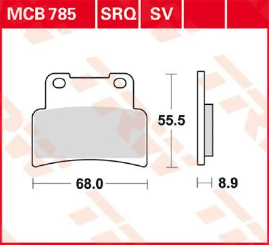 TRW - BRAKE PAD TRW MCB785 - 17220580