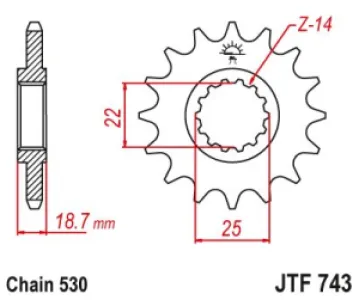 JT SPROCKETS - SPROCKET FRONT 15T 530 - 12121317