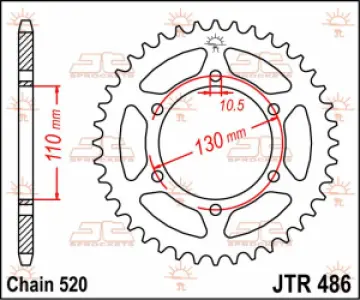 JT SPROCKETS - SPROCKET REAR 47T 520 - 12100745