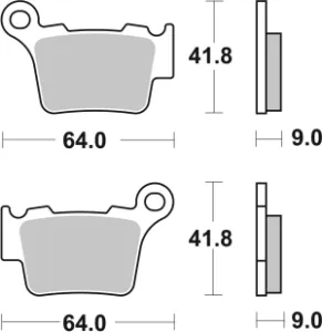 SBS - BRAKE PAD CAR/CER PER - 17200969