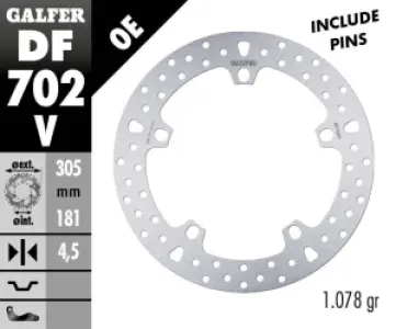 GALFER - BRAKE DISC ROUND FIXED - 17104672