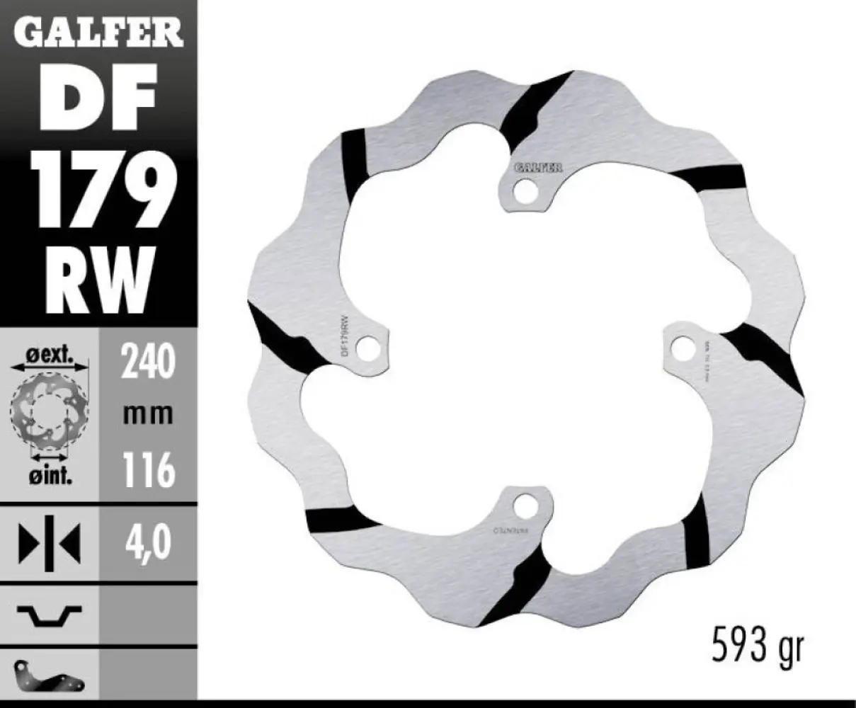 GALFER - BRAKE DISC FIXED WAVE GROOVED - 17111718