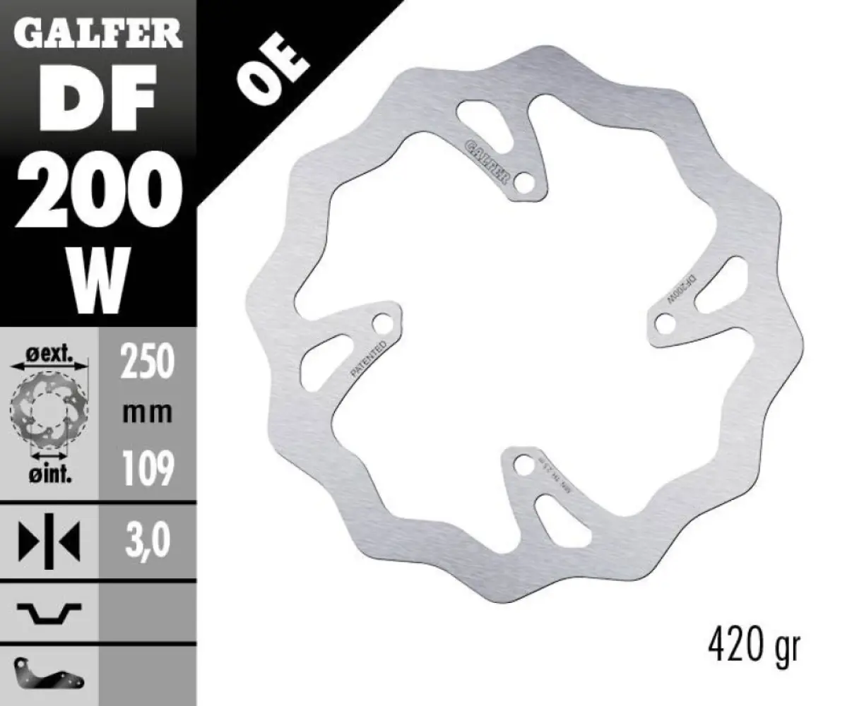 GALFER - BRAKE DISC FIXED WAVE - 17111720