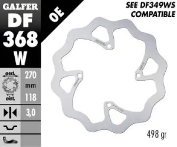 GALFER - BRAKE DISC FIXED WAVE - 17111739