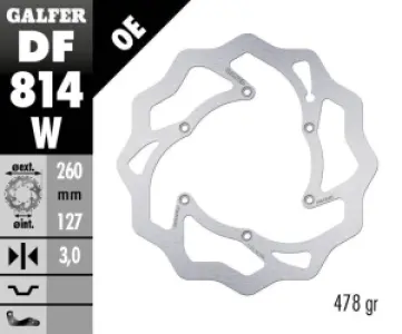 GALFER - BRAKE DISC FIXED WAVE - 17111765