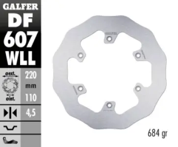 GALFER - BRAKE DISC FIXED WAVE SOLID - 17111749
