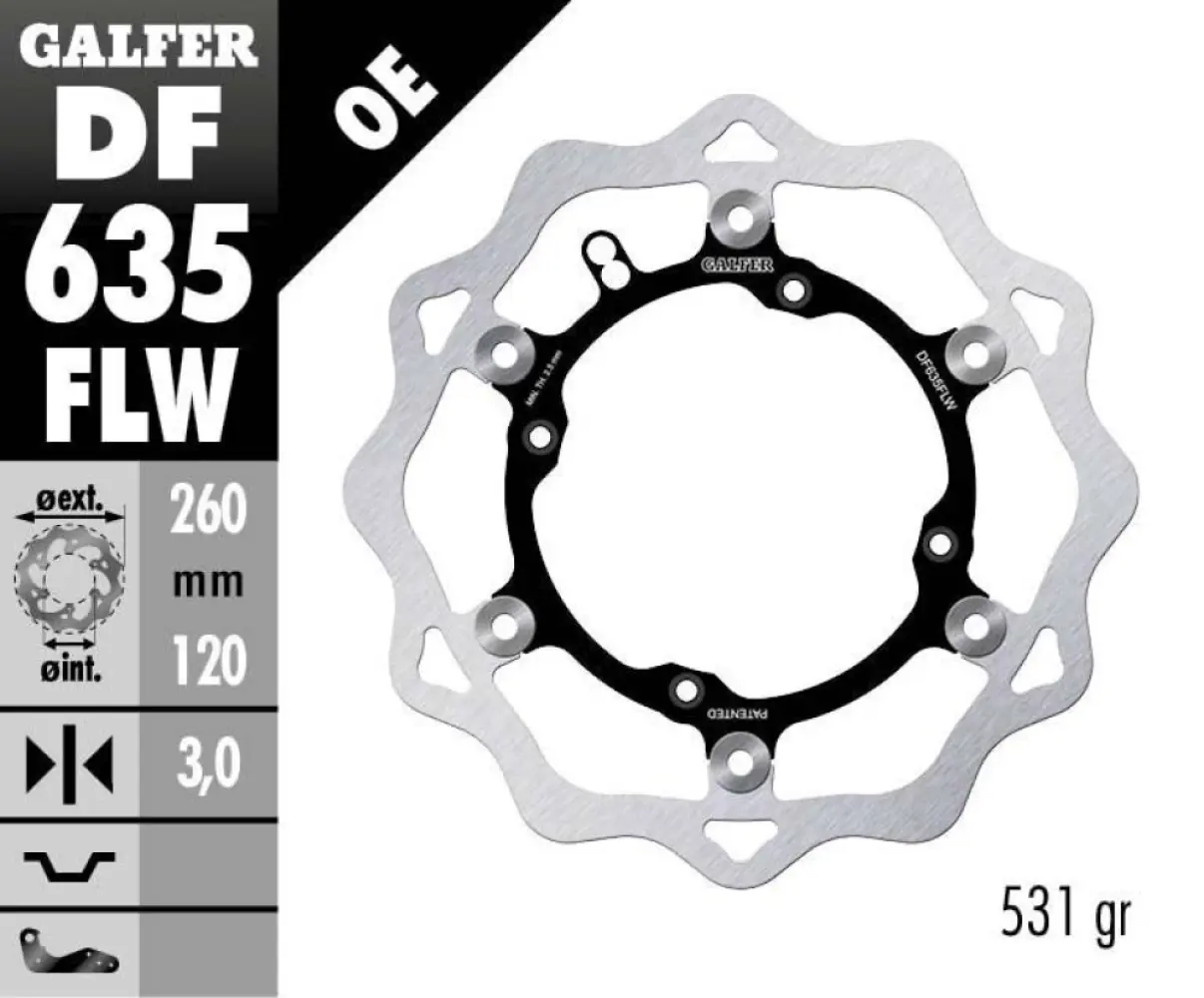 GALFER - BRAKE DISC FLOAT WAVE - 17111750
