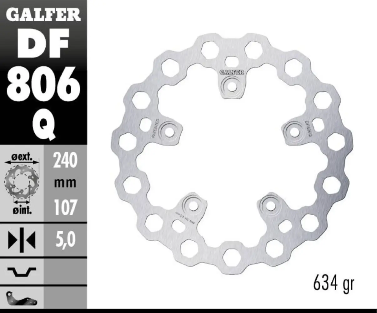 GALFER - BRAKE DISC FIXED CUBIQ - 17104114