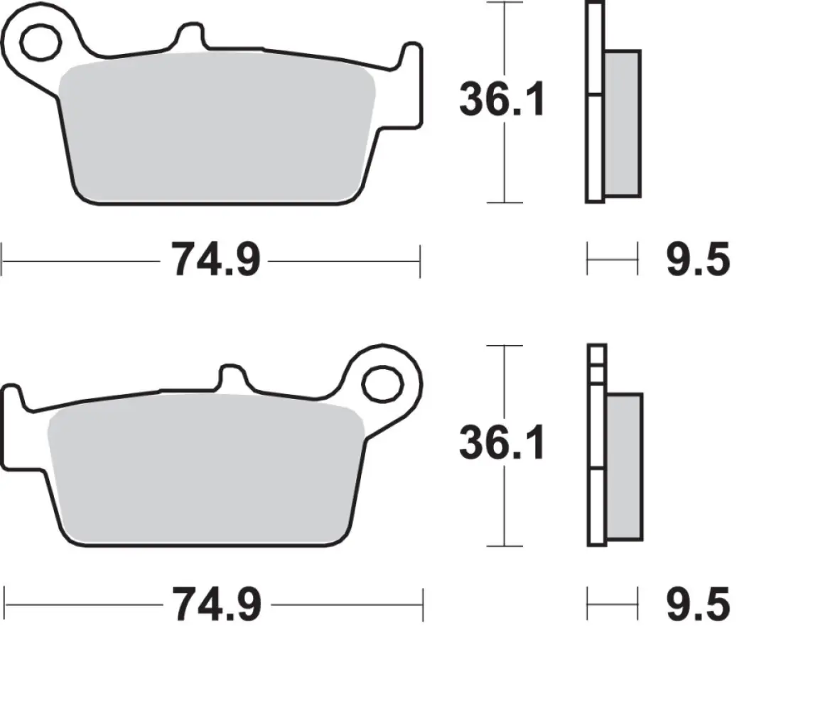 SBS - BRAKE PAD SINT/CAR OFF - 17211575
