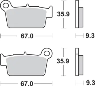 SBS - BRAKE PAD SINT/CAR OFF - 17211600