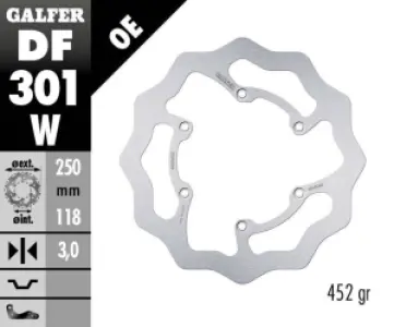 GALFER - BRAKE DISC FIXED WAVE - 17111730