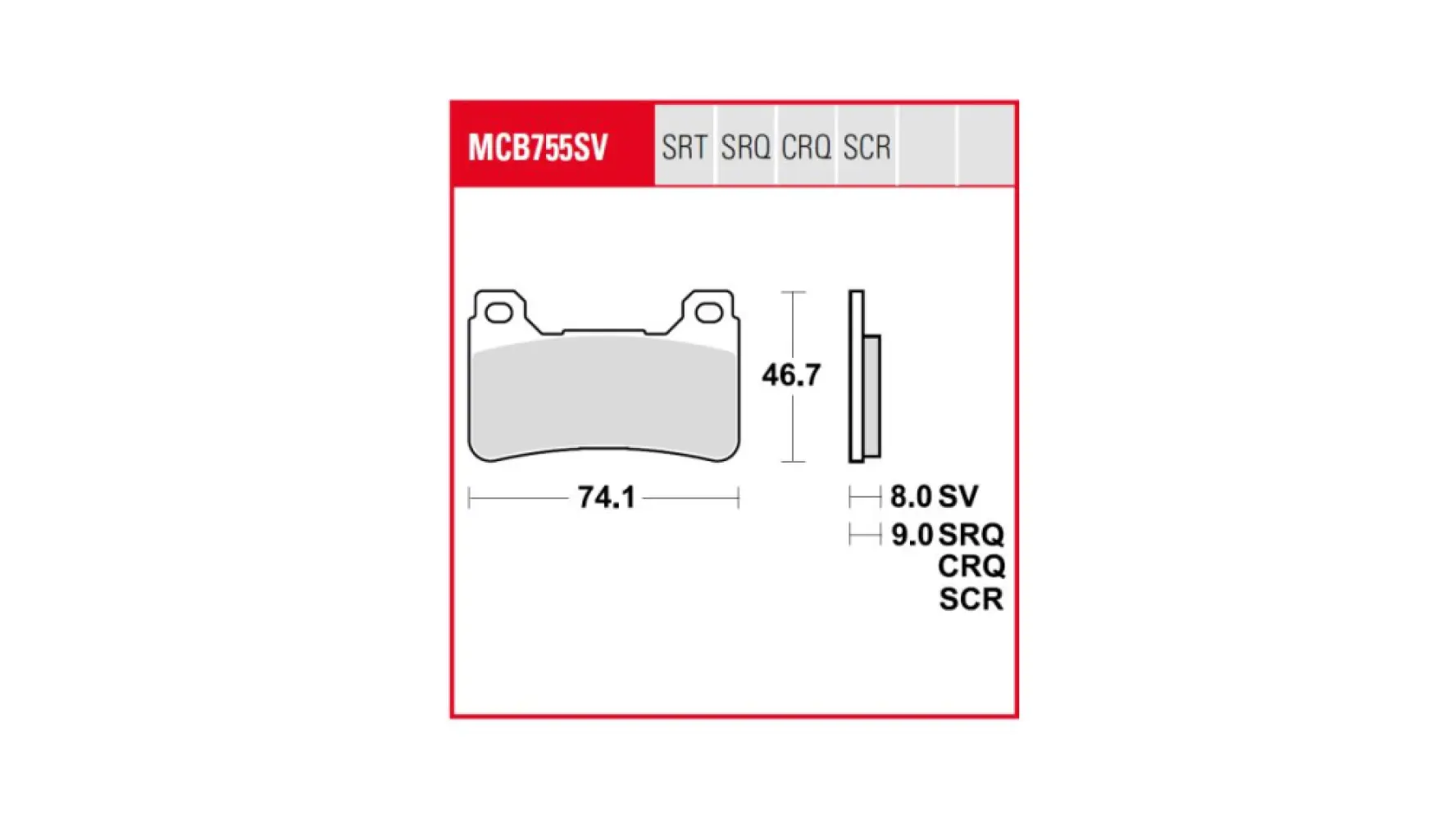 TRW - BRAKE PAD TRW - 17213188
