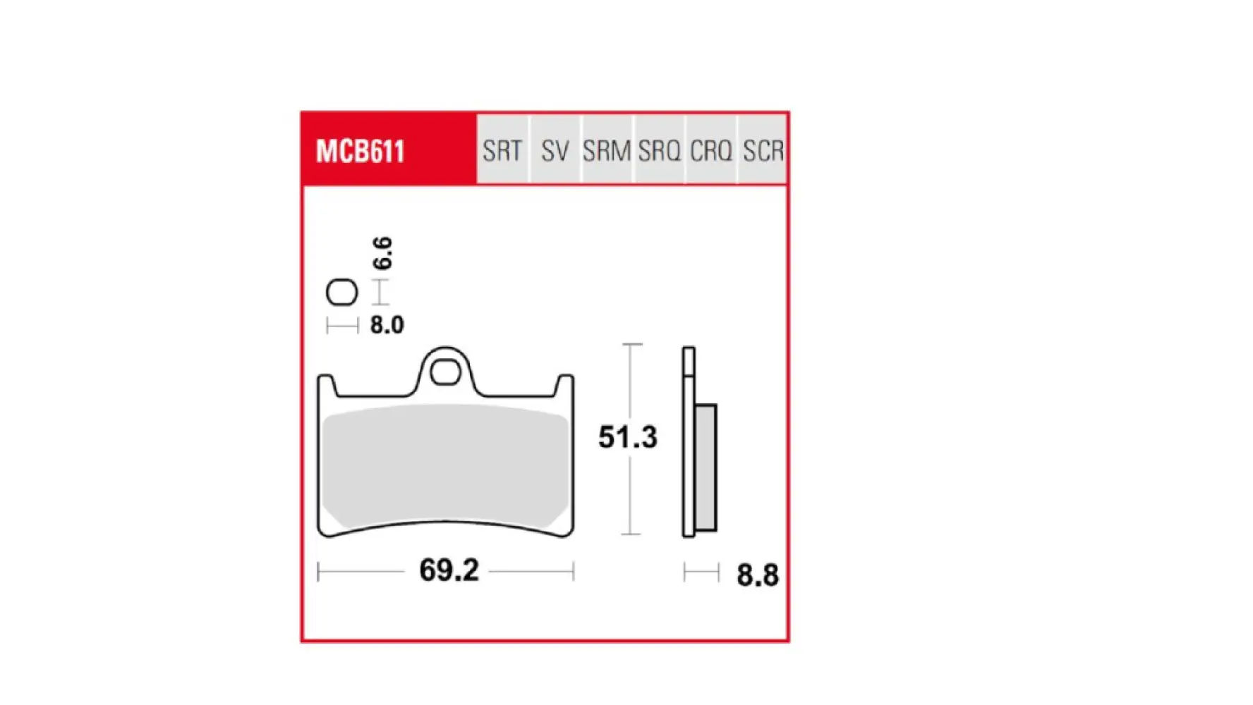 TRW - BRAKE PAD TRW - 17213178