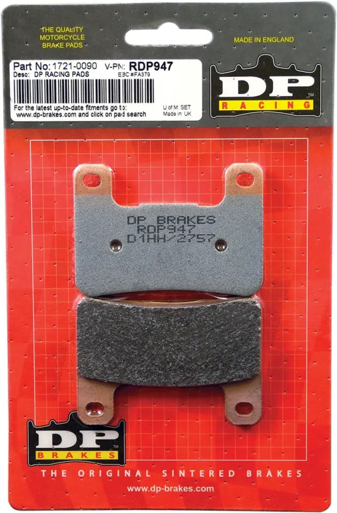 DP BRAKES - BRAKE PAD SINTERED RDP947 - 17210090